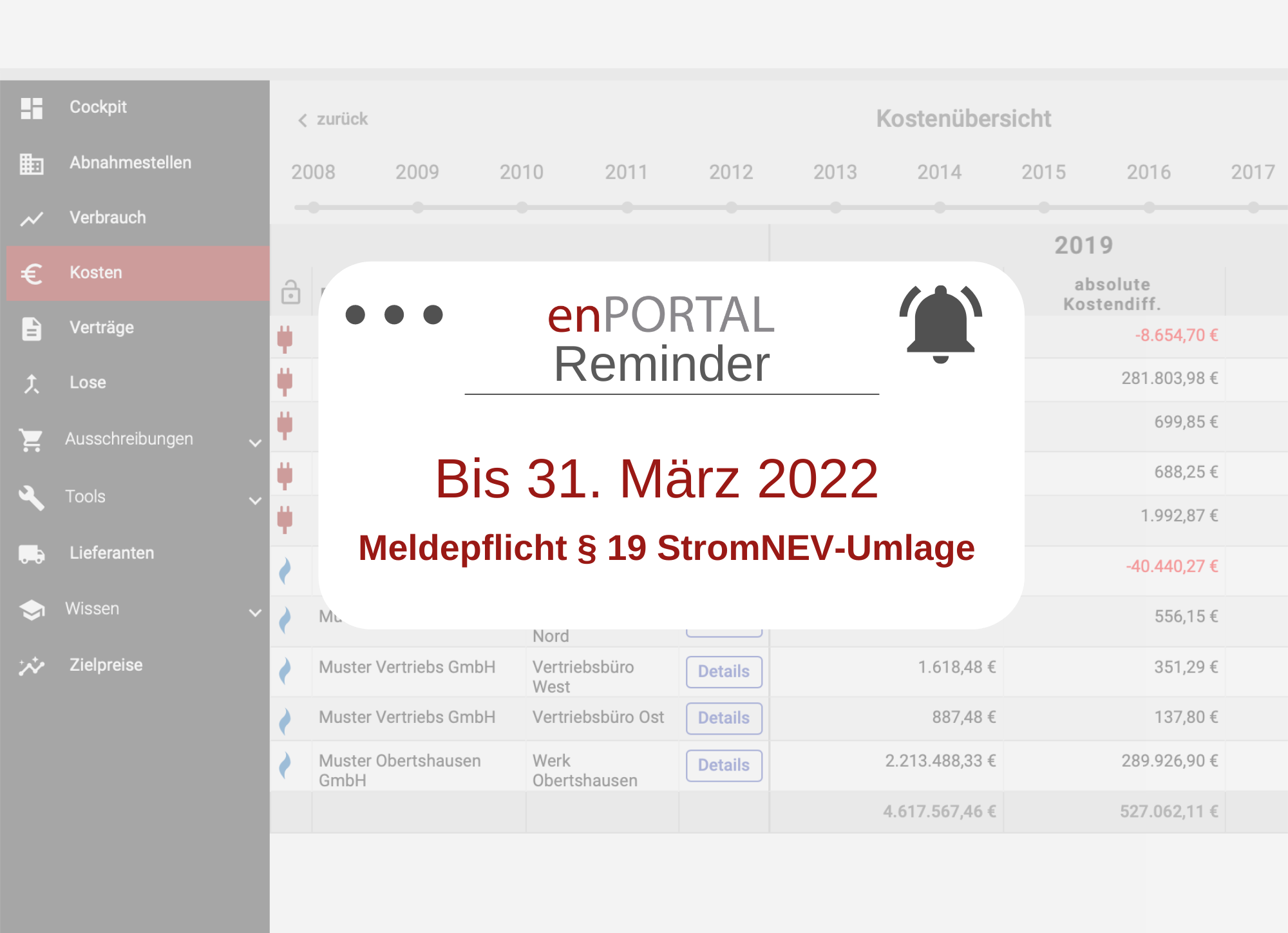 Meldepflicht gemäß § 19 StromNEV-Umlage zum 31.03.2022 nicht versäumen!